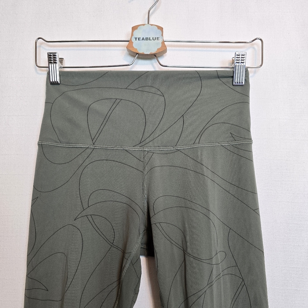 Lululemon Align High-Rise Pant 25" Size 6 Scripted Yogo Army Green - Dark Olive - Picture 7 of 13